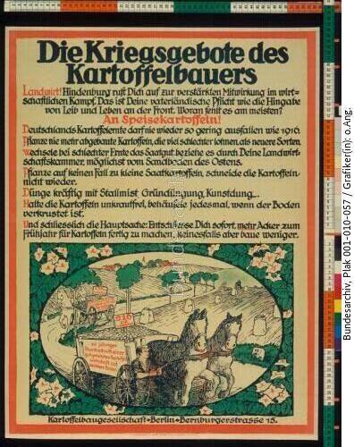 Aufruf zum Anbau von Kartoffeln