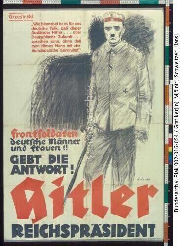 Reichspräsidentenwahl, Wahlplakat Hitler