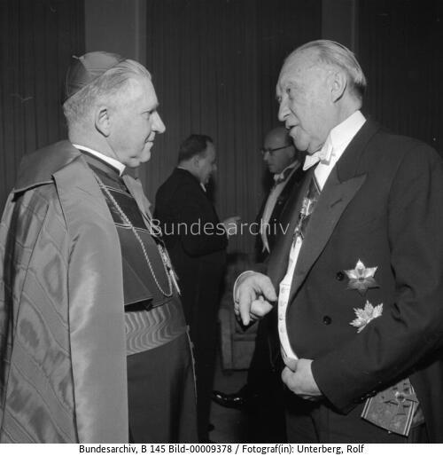 Bundeskanzler Adenauer und Nuntius Münch 1958