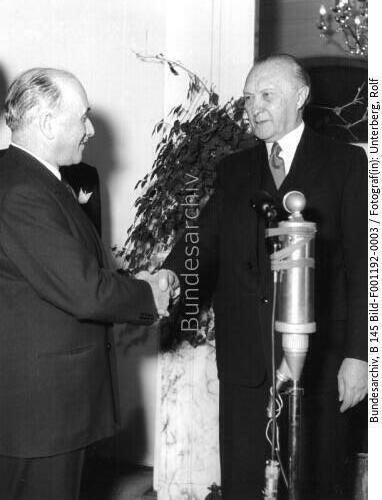 Bonn, Besuch Jean Monnet; Konrad Adenauer