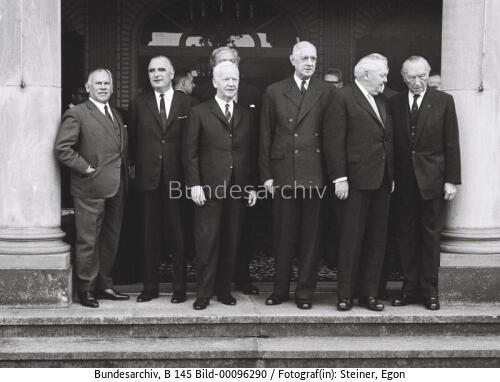 Französischer Staatspräsident de Gaulle in Remagen 1965
