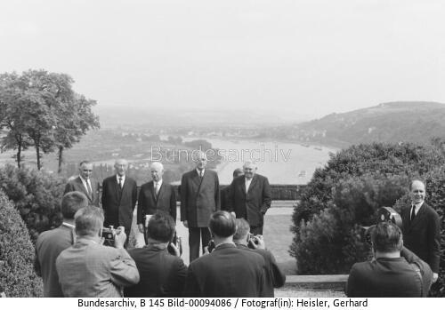 Französischer Staatspräsident de Gaulle in Remagen 1964