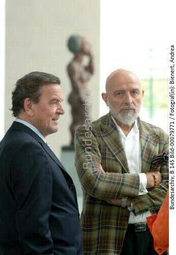 Bundeskanzler Schröder und Markus Lüpertz 2005