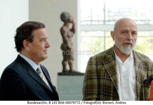 Bundeskanzler Schröder und Markus Lüpertz 2005