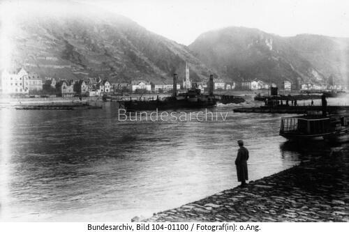 St. Goar, Schiffsbrücke über den Rhein