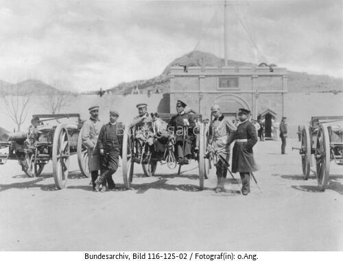 Tsingtau, Geschütze der Feldbatterie
