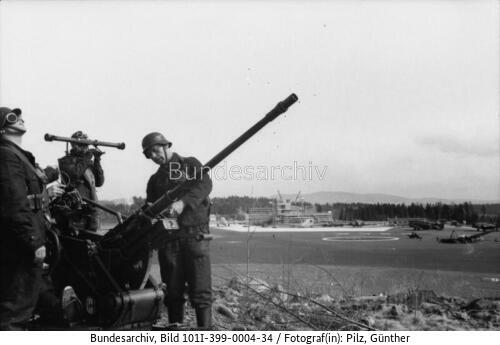Oslo, deutsche Besetzung, Flak-Stellung