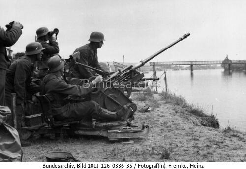 Frankreich, Westfeldzug, Flakstellung