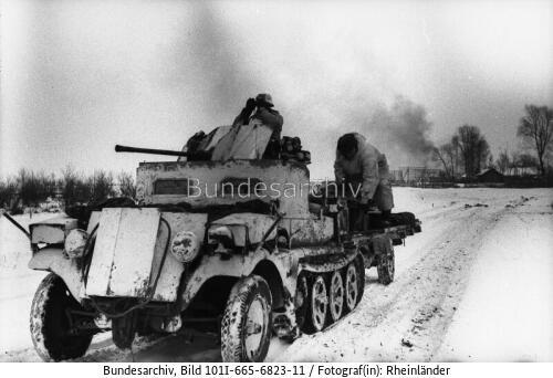 Russland, Flak auf Halbkettenfahrzeug