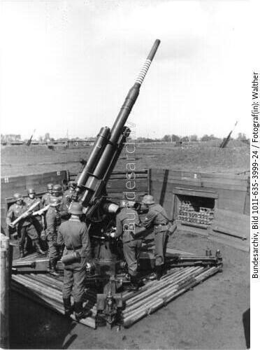 Deutschland, Flak-Batterie in Feuerstellung