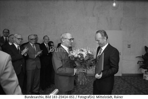 Berlin, 60. Geburtstag G. Schürers, E. Honecker