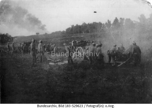 Ostpreußen, Schlacht bei Tannenberg, Artillerie im Einsatz