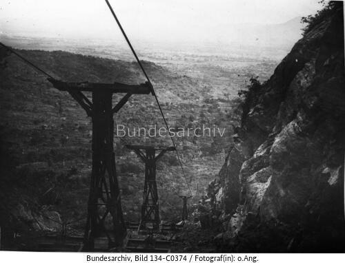 Deutsch-Ostafrika, Usambaragebirge, Seilbahn