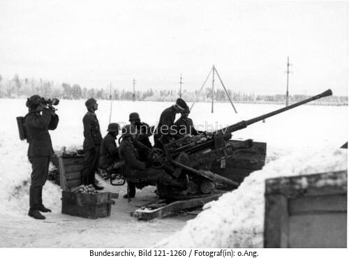 Russland, vor Leningrad, Flakstellung