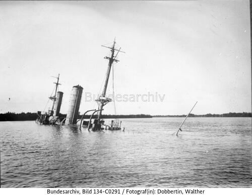 Deutsch-Ostafrika, SMS "Königsberg" I, Wrack