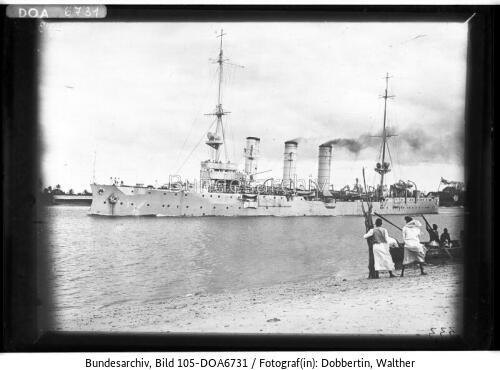 Deutsch-Ostafrika, Kreuzer SMS "Königsberg" I