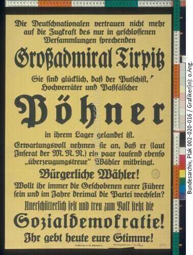Reichstagswahl, Wahlplakat der SPD