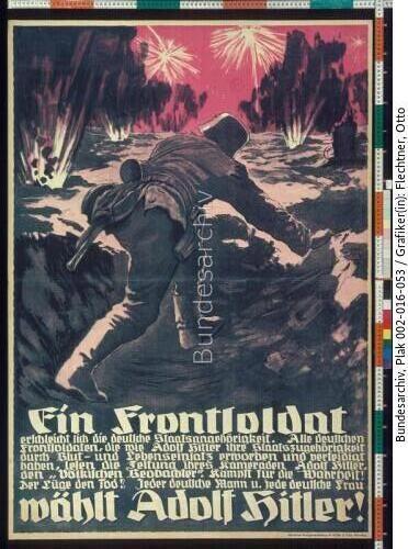 Reichspräsidentenwahl, Wahlplakat Hitler