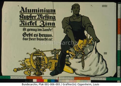 Metallsammlung zur Kriegsfinanzierung
