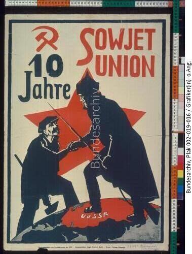 KPD-Plakat zum Jubiläum der Sowjetunion