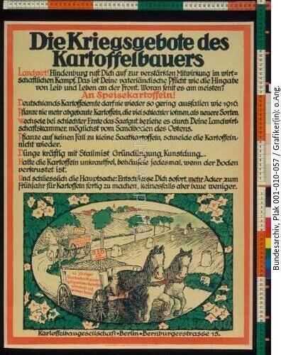 Aufruf zum Anbau von Kartoffeln