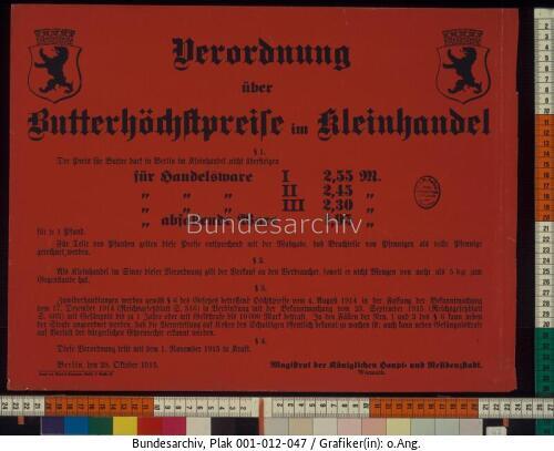 Berlin, Lebensmittelpreise