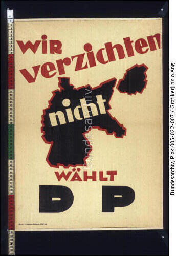 Wahl, Deutsche Partei-Wahlplakat