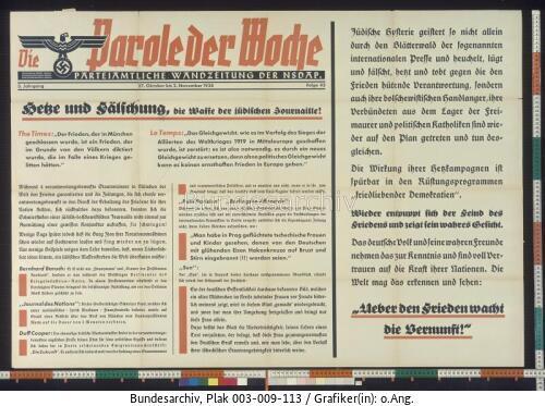 Parole der Woche, <span class="match">Münchener Abkommen</span>