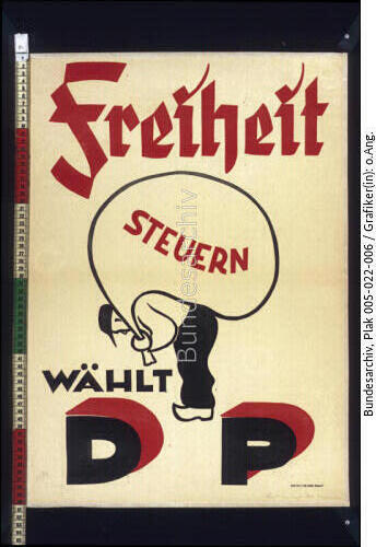 Bundestagswahl, Deutsche Partei-Wahlplakat