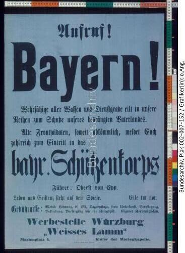 Freiwilligenwerbung Bayerisches Schützenkorps