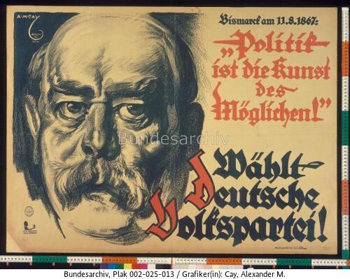 Reichstagswahl, Wahlplakat der DVP