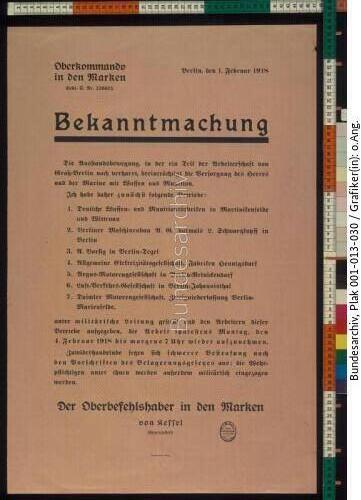 Kriegsmüdigkeit, Streikverbot