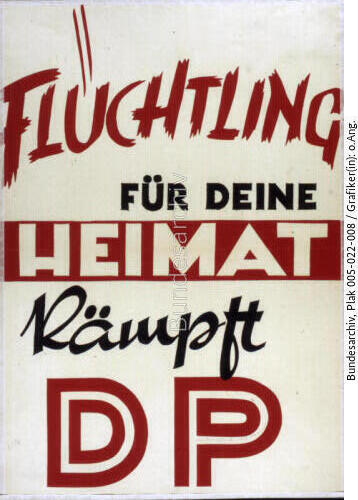 Bundestagswahl, Deutsche Partei-Wahlplakat