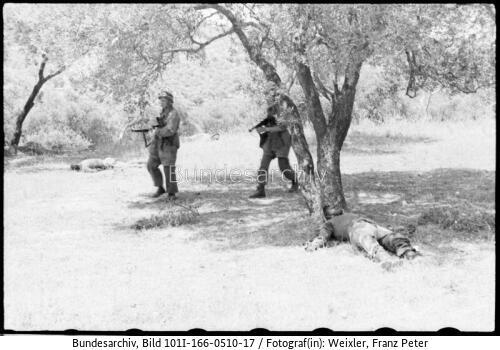 Kreta, deutsche Fallschirmjäger, gefallene Briten
