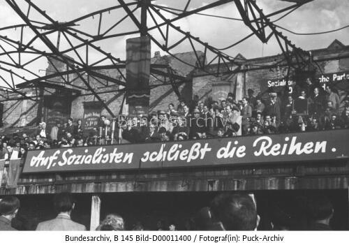 Berlin, <span class="match">Poststadion</span>, SPD-Kundgebung