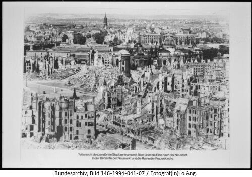 Dresden, zerstörtes Stadtzentrum