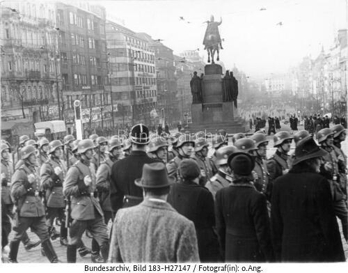 Prag,  Einmarsch deutscher Truppen